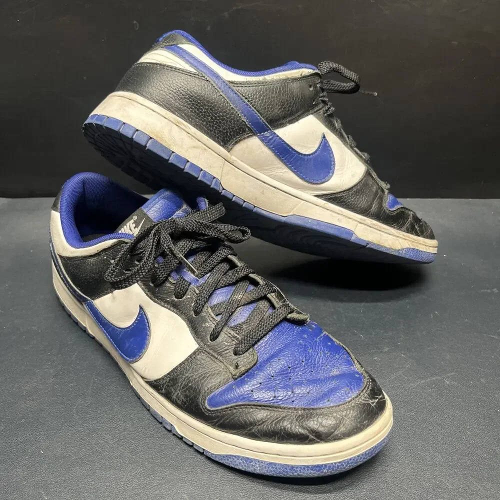 Nike Dunk Low By You Black Blue White Leather Shoes Women’s Size 14.5 FV9524-900